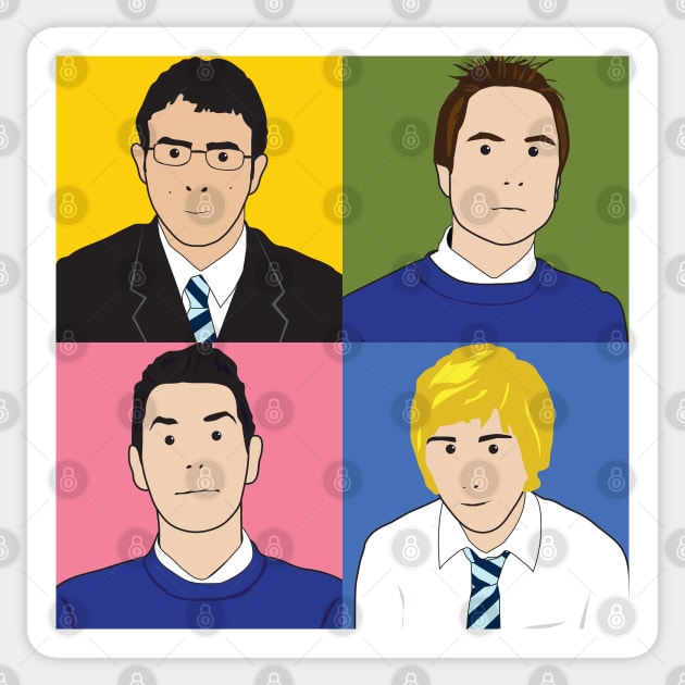 Inbetweeners: The Best Of Sticker by everyplatewebreak tees